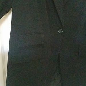 Black tuxedo coat fits mid hip size 14